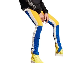 Спортивные брюки мужские спортивные модные мужские повседневные однотонные Свободные Лоскутные спортивные брюки Jogger Pant# XTN