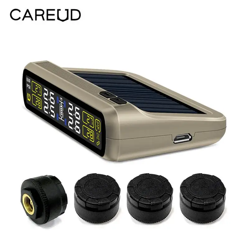 

Car Internal Lithium Battery USB Cable Solar Energy Two Power Supply Car Tire Pressure Monitor Real-time Highly Accurate TPMS