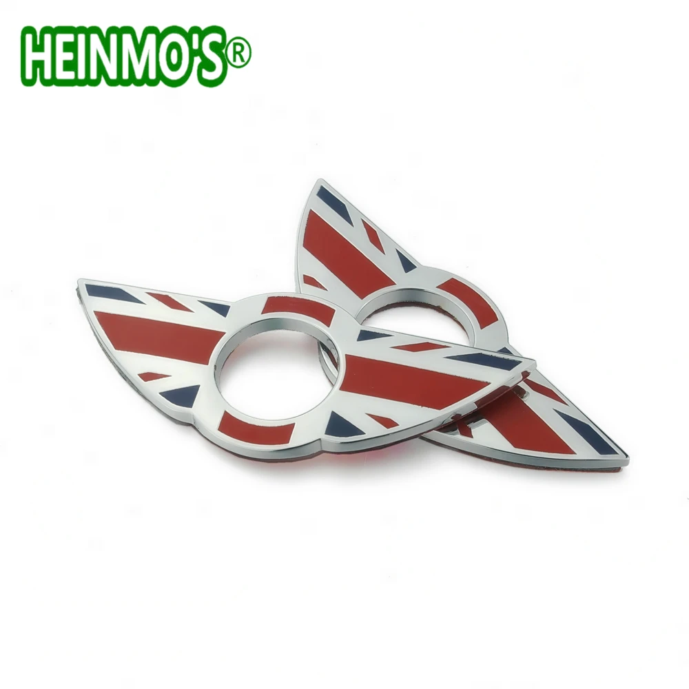 Union Jack Door Lock Pin Emblem Wings Sticker Decoration For MINI Cooper S R53 R55 R56 R57 R58 R59 F55 F54 Auto Car Accessories