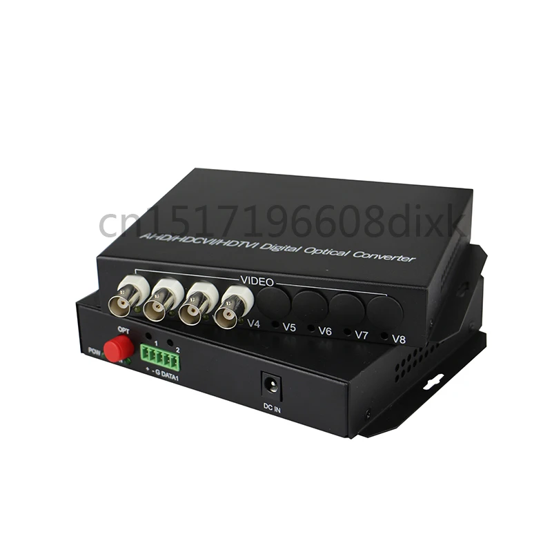 

HD video AHD CVI TVI Fiber optical converter, 4-CH 720P 960P video fiber optic transmitter, single-mode single fiber 20KM