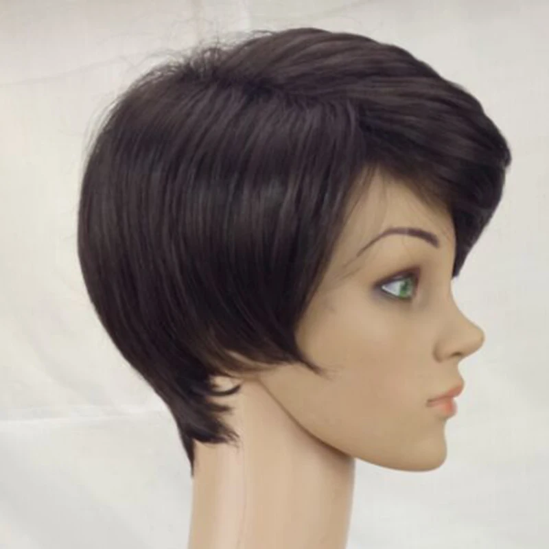 HAIRJOY Короткий прямой парик термостойкие синтетические волосы для женщин натуральный черный парики 3 цвета доступны