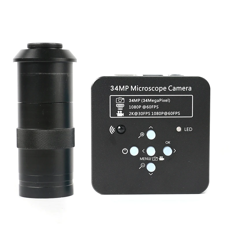 2K 34MP 1080P 60FPS Elektronische Microscopio HDMI/USB Digitale Microscoop Camera Video Vergrootglas 100X 180X 300X Zoom c-mount Lens 2K 34MP 1080P 60FPS Elektronische Microscopio HDMI/USB Digitale Microscoop Camera Video Vergrootglas 100X 180X 300X Zoom c-mount Lens