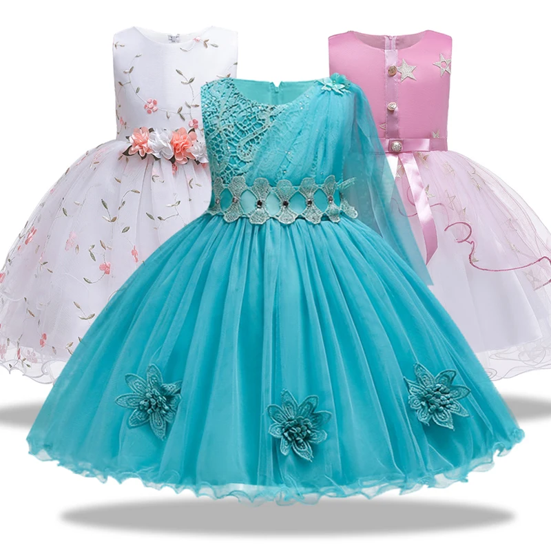 

Princess girl's Fleet yarn birthday children's evening dress flower girl little host wedding dress piano performance costume