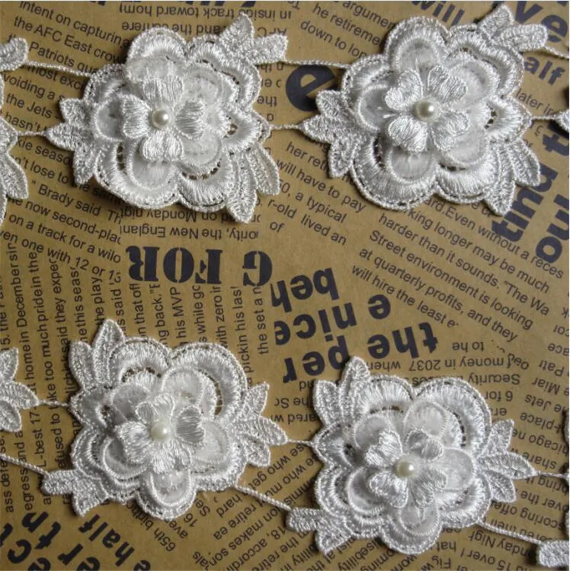 2 шт. лента из полиэстера с цветочной вышивкой|lace trim ribbon|trim ribbonribbon fabric |