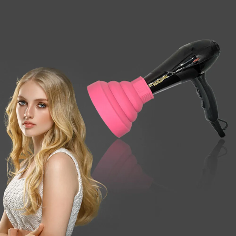 

Professional Hairdryer Diffuser Cover Silica Gel Collapsible High Temperature Resistant HairDryer Hood Hairdressing Salon Tools
