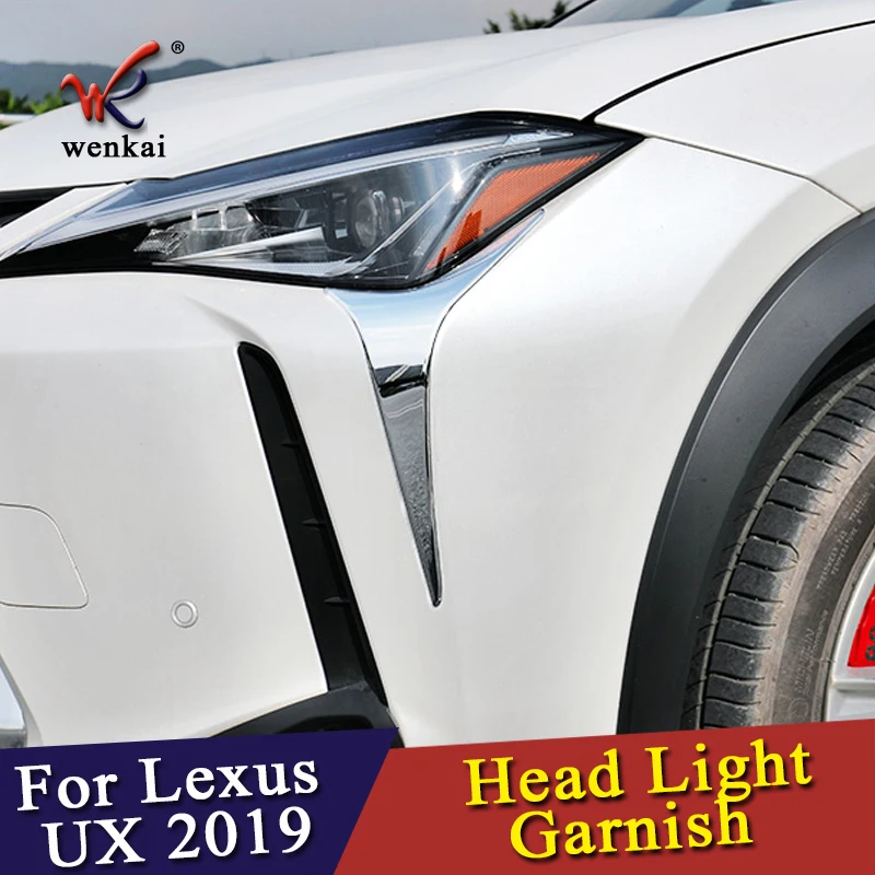ABS Хромированная накладка на переднюю фару автомобиля наклейка для Lexus UX200 UX250h UX260h