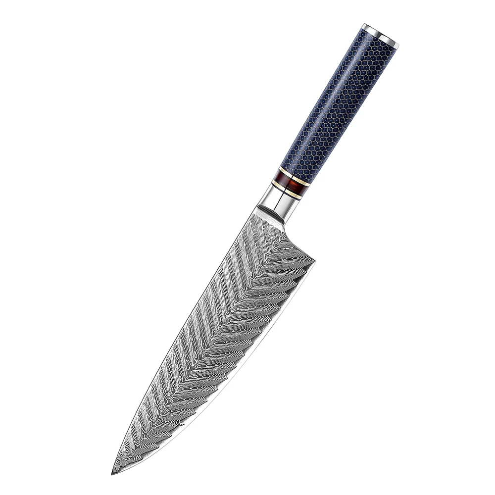 NANHAIONE нож шеф-повара Gyutou 8,5 дюймов 73 слоя VG 10 кованая высокоуглеродистая Дамасская сталь японская кухонная Knives-CL136