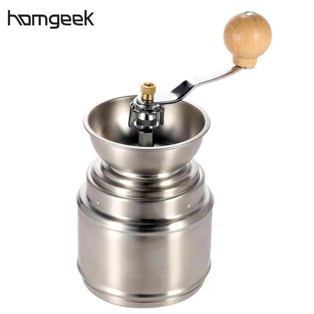 Homgeek портативная ручная кофемолка с регулируемой Керамической заусенкой из