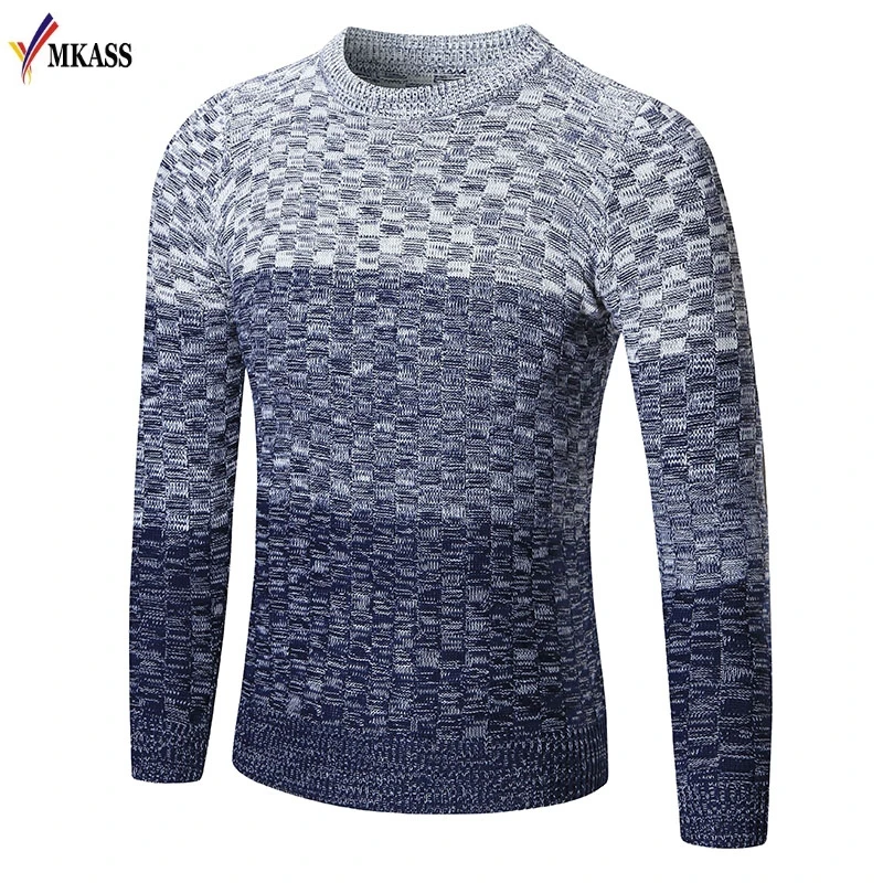 2017 Autumn Winter Sweater Men Cotton Men Long Sleeve Sweater Australian Knitted Solid Grey Plus Size XXl Pullover Hombre