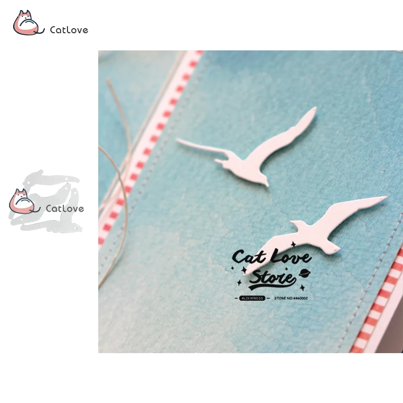 

3PCS Seagull Animal Metal Cutting Dies Stencil For DIY Scrapbooking Paper Card Decorative Craft Dies Embossing Die Cuts New 2019