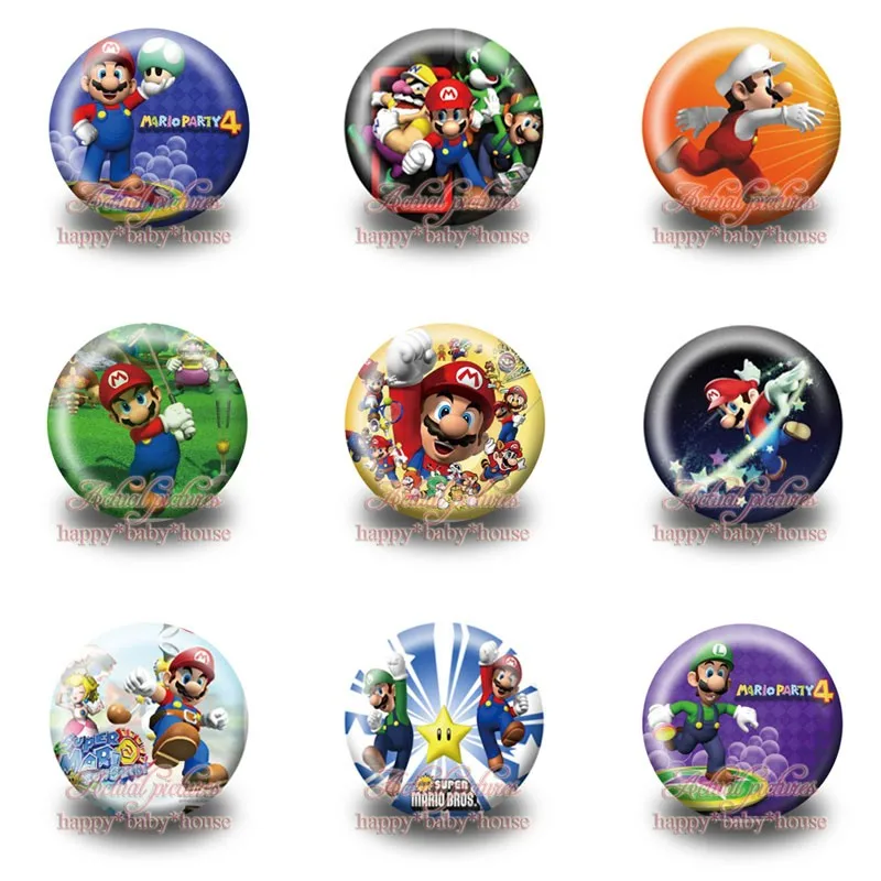 

Mixed 45Pcs Super Mario Bros Cute Buttons Pins Badges,Round Badges,30MM Diameter,Clothing/Bags Accessories Birthday Party Gifts