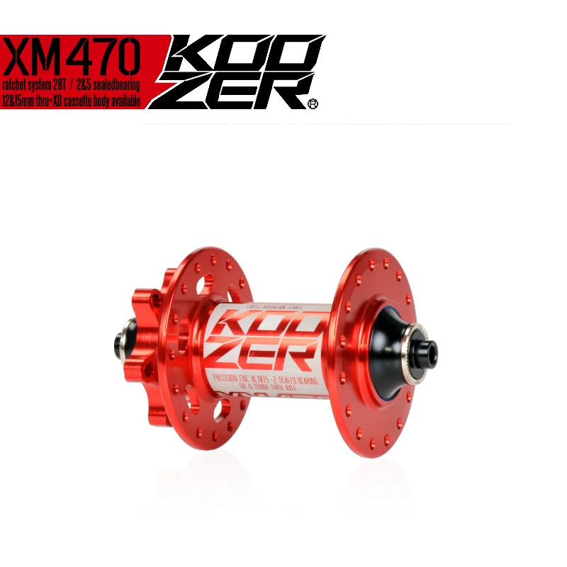 Koozer XM470 ПЕРЕДНЯЯ СТУПИЦА 2 Герметичный Подшипник дисковый тормоз передние ступицы QR 9x100 мм через 15x100 мм 32 отверстия горный велосипед ступицы