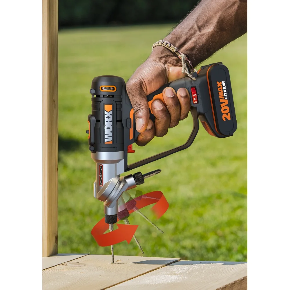 Дрель-шуруповерт аккумуляторная WORX Switchdriver WX176.2 20В 2Ач x1 кейс