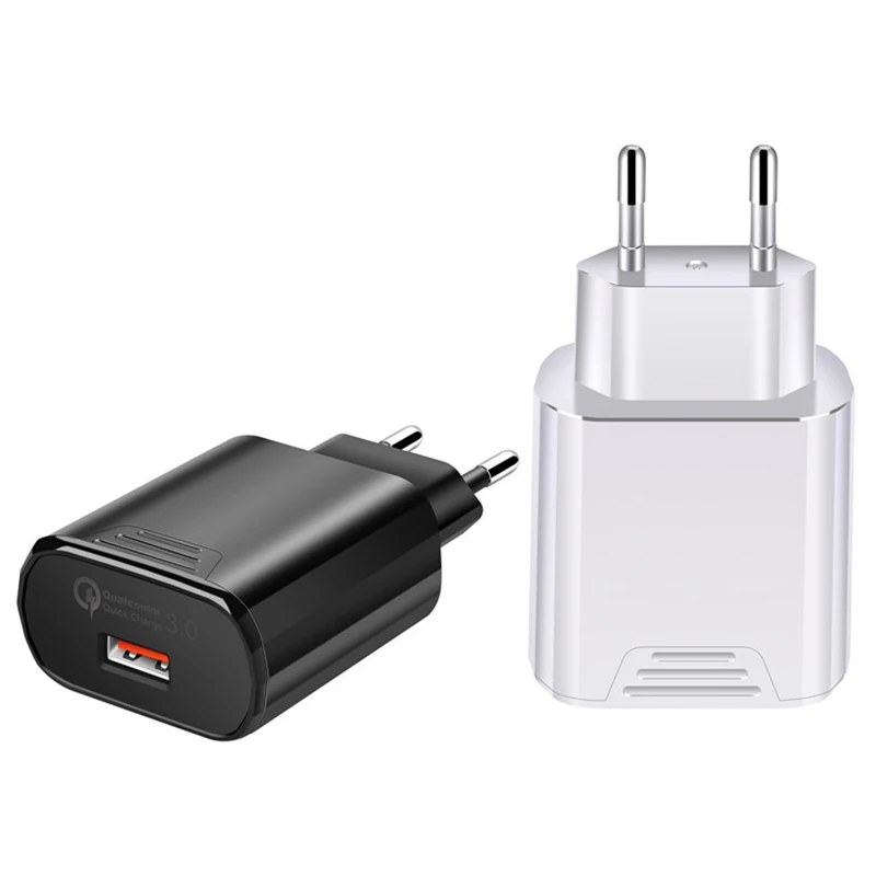 

18W Quick Charge 3.0 Fast Mobile Phone Charger EU Plug Wall USB Charger Adapter For iPhone Samsung Xiaomi Huawei