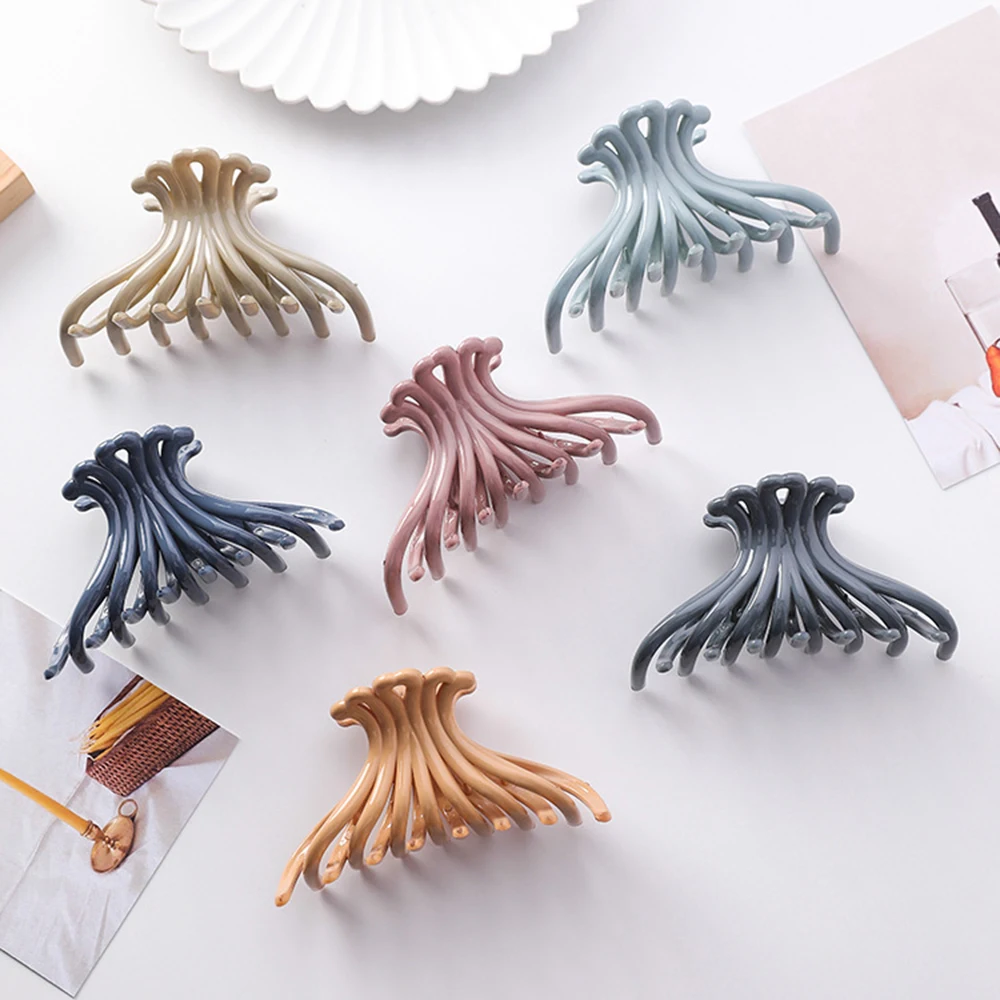 

New 6 Colors Highly flexible Large Shower Clips Simple Wild Big Hair Catch Ponytail Clip Durable Hair Accessories