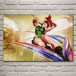 Cammy Street Fighter V игры Девушка истребитель фан-арт гостиная украшения дома стены art декор деревянной раме ткань плакаты KD861