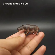 50 мм Мини Бегемот Моделирование игрушки модельки животных для детей обучающая игра