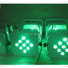 A-16pcs с кейс 9x18 Вт Slim LED PAR батарея мощность rgbwa УФ 6 в 1 беспроводной светодиодный с питанием от аккумулятора 64 обувь на плоской подошве
