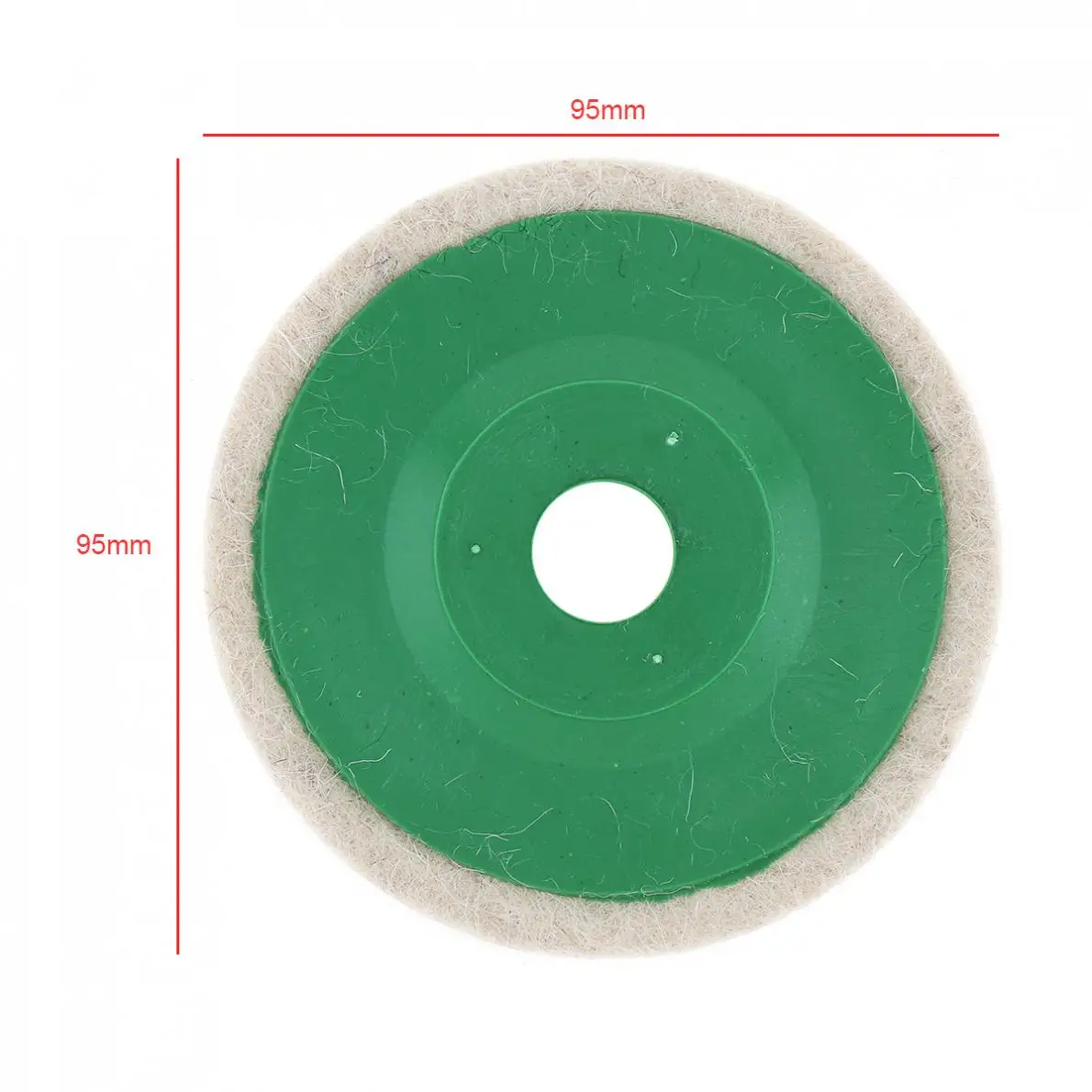 Зеленая Точная мягкая шерсть Полировочная пластина войлочное колесо для металла/стекла/керамики