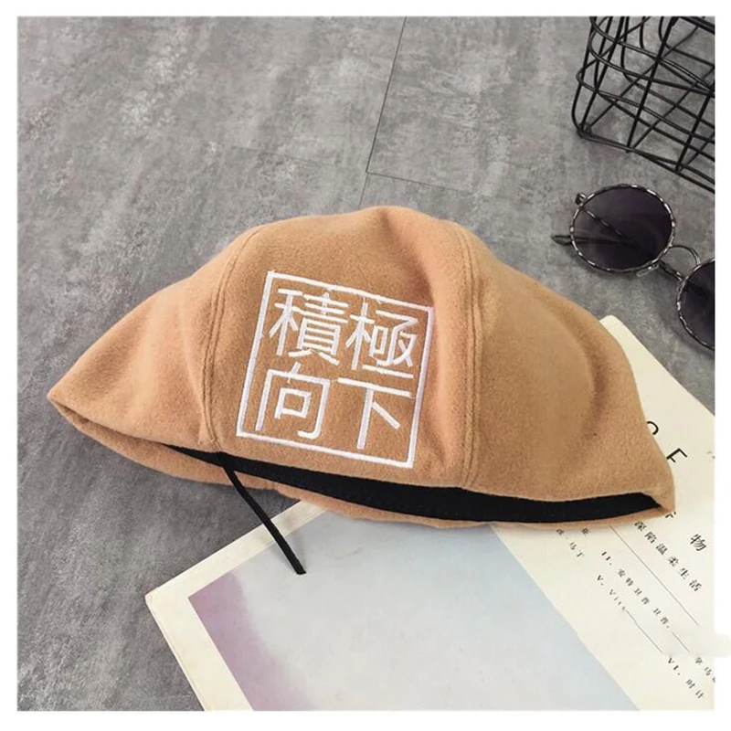 SUOGRY Китай Стиль милый берет Для женщин художник характер Кепки Винтаж дамы шерсти осень-зима высокое качество береты Hat