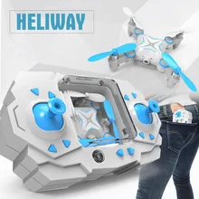 Quadrocopter Dron HELIWAY 901S Pocket Drone 4CH 6Axis Gyro Quadcopter With Switchable Controller RTF UAV Foldable Mini Drones