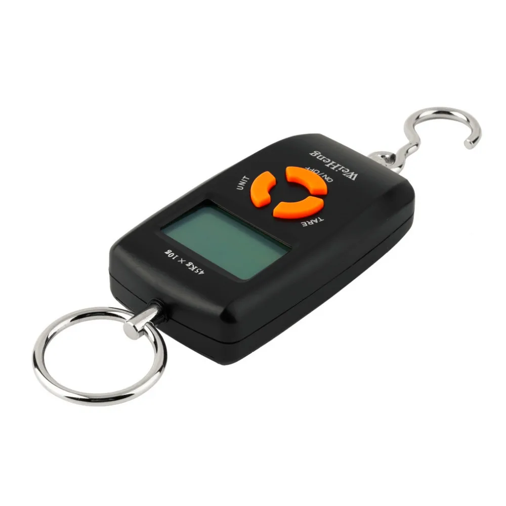 LCD Portable Digital Electronic Scale Pocket 45kg/10g Luggage Hanging Fishing Hook Balance Scale Electronic lb oz kg