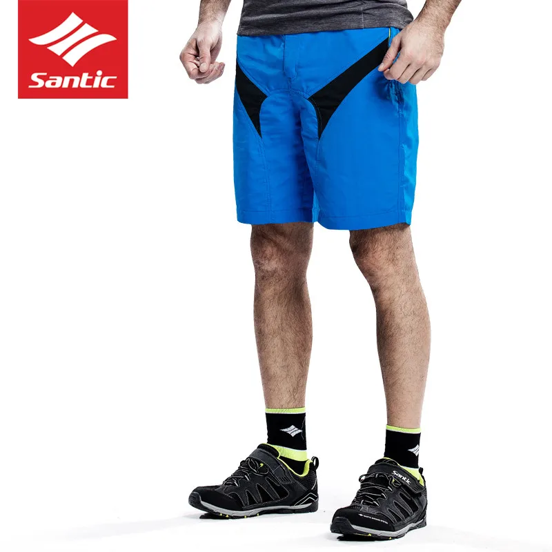 

Santic Summer Men Cycling Shorts Quick Dry Bicycle MTB Shorts Downhill 4D Detachable Pad Bike Shorts Elastic Waist Sport Homme