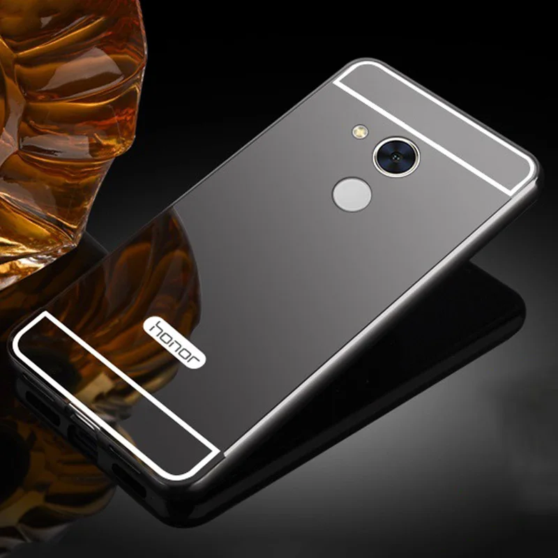 Роскошный чехол для Huawei Honor 6 8 9 Зеркальный Алюминиевый бампер металлическая
