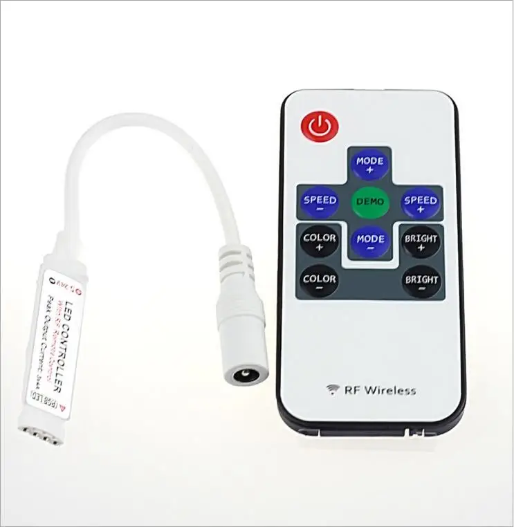 free shipping FR Mini Controller Infrared RF Wireless Dimming 10 Button LED RGB