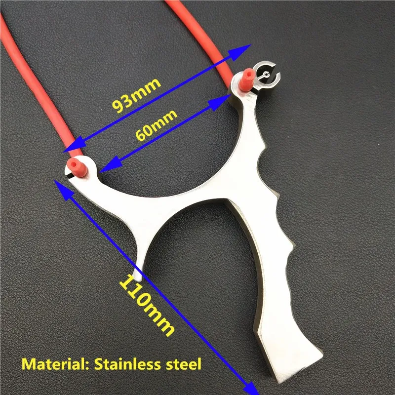 18 stainless steel simple slingshot card rubber band with aiming point slingshot hunting outdoor hunting