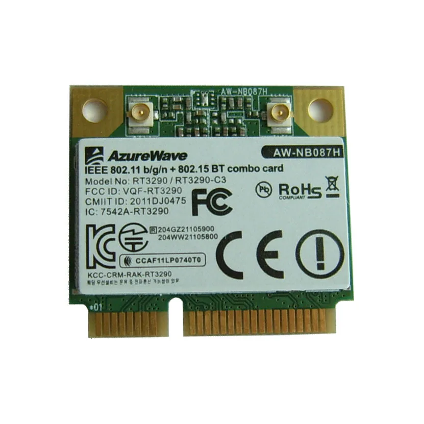 AzureWave AW-087H IEEE802.11b/g/n MiniPCIe Беспроводная LAN Карта wth Bluetooth 3.0HS