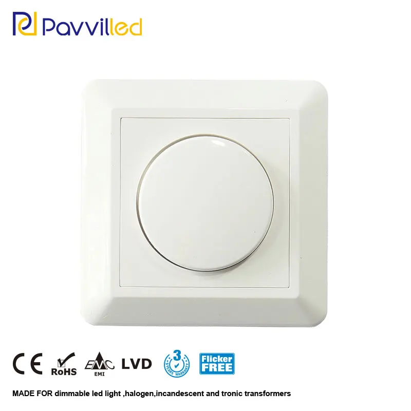 Price CE approved 300W Trailing edge LED dimmer switch phase cut off bottom brightness adjustable with knob 100 240Vac