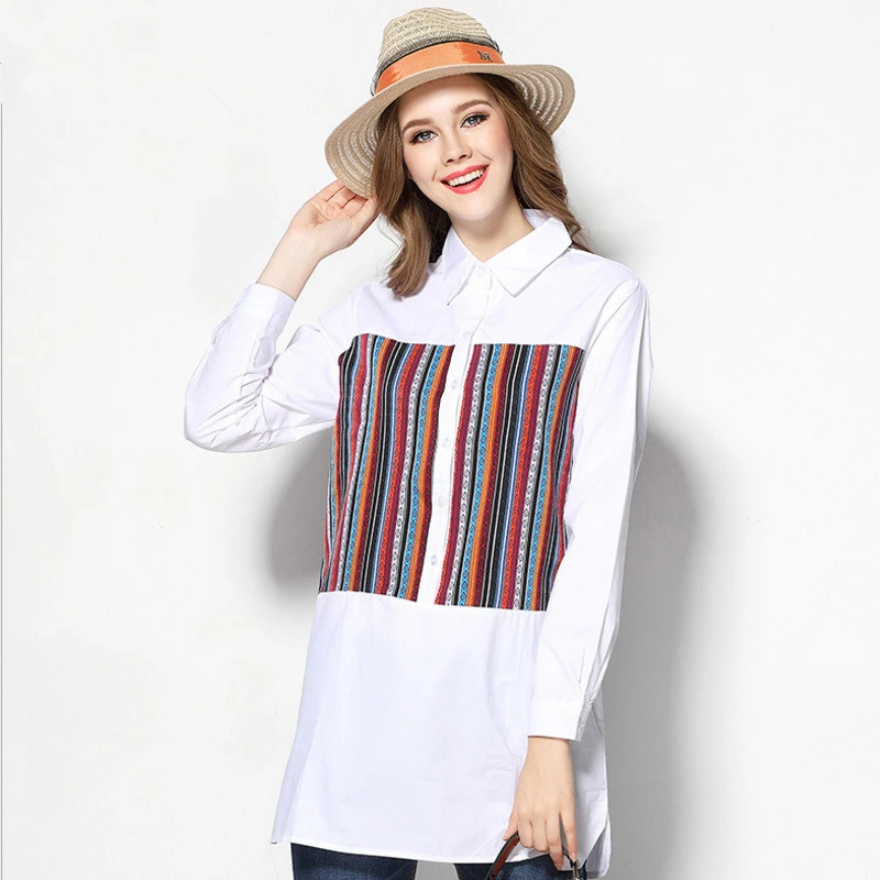 Blouses Casual Shirt Women Blouse Femme Printemps 2018 4XL Blouse Cotton Linen Blouse Shirt Women Blouse Femme Dentelle 4XL