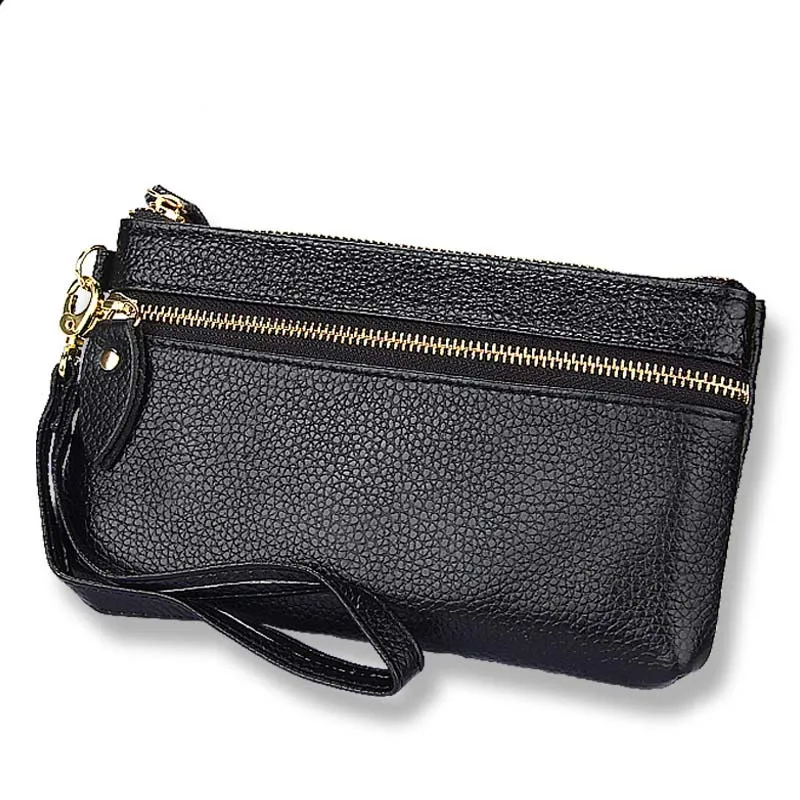 

Baellerry Genuine Leather Fashion Women Long 2018 Wallet Zipper Thin Coin Phone Pocket Female Purse Photo Holder Women Wallet