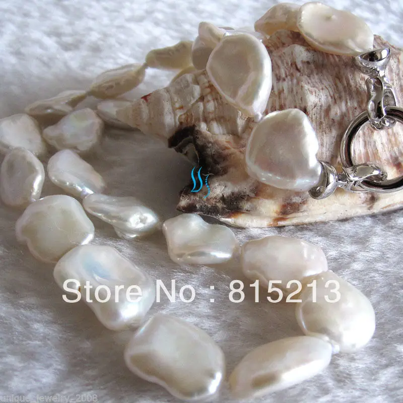 

N560 9-13mm AA White Keshi Freshwater Pearl Necklace % Discount AAA