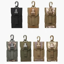 

Men Tactical Bag Military Molle Cell Phone Bag Hunting Pack Portable Waist Bag Outdoor Camping Hanging Hiking Pouch with Buckle