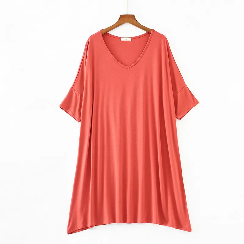 Женская Модальная Пижама для беременных девочек ночная рубашка женская ночная рубашка Летние Короткие рукава с v-образным вырезом