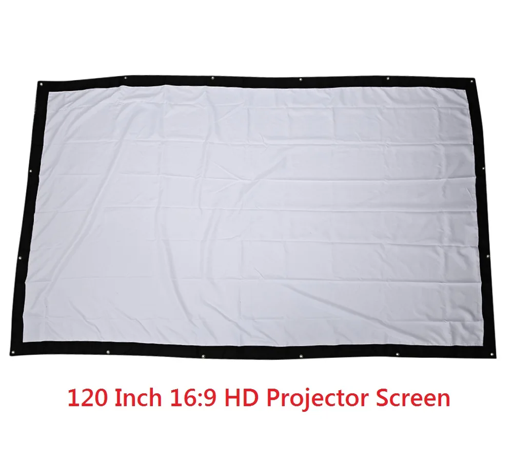 120 Inch 169 HD Projector Screen Portable Folded Front Projection