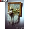 HOMFUN-pintura de diamante 5D DIY 