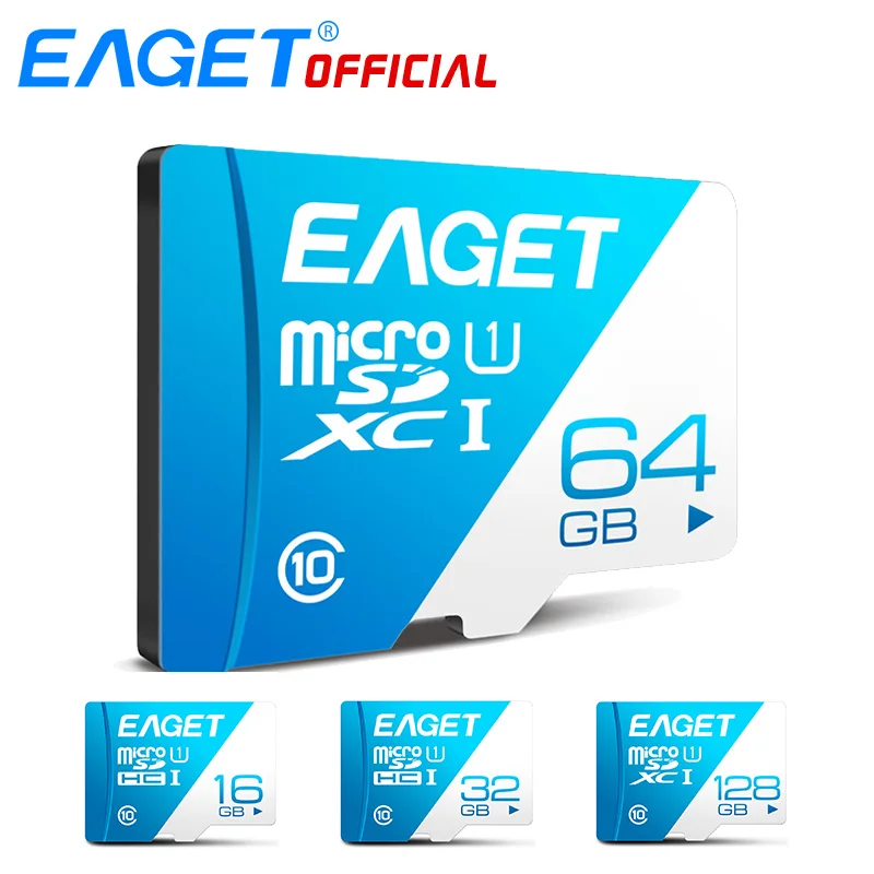 EAGET T1 Micro SD Card Class10 128GB Memory Card 32GB 16GB Micro SDXC TF Card 64GB High Speed UHS-I Flash for Phones Tablet EAGET T1 Micro SD Card Class10 128GB Memory Card 32GB 16GB Micro SDXC TF Card 64GB High Speed UHS-I Flash for Phones Tablet