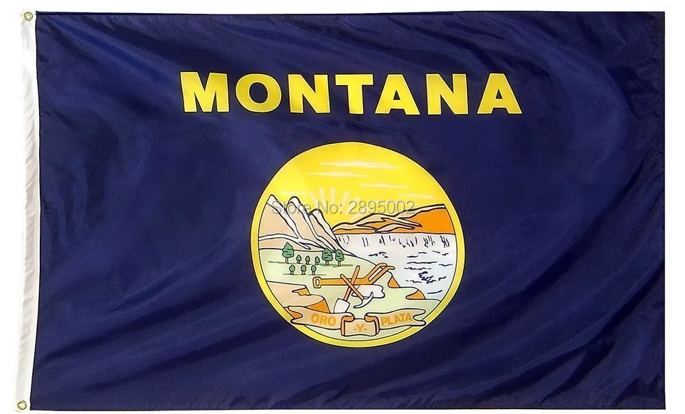 Montana State Flag Polyester grommets 3 x 5 Banner metal holes Flag