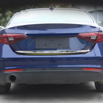 

For Alfa Romeo Giulia 1PC Stainless Steel Car Rear Trunk Lid Cover Trim Tail Gate Protector Cover Trim Car Styling Accessories