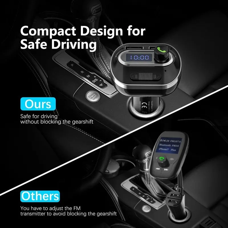 VEHEMO Bluetooth ресивер FM-адаптер, свободные руки, FM передатчик, автомобильный Зарядное устройство автомобильный комплект для fm-излучатель автомобильный fm-передатчик Bluetooth универсальный автомобильных сидений