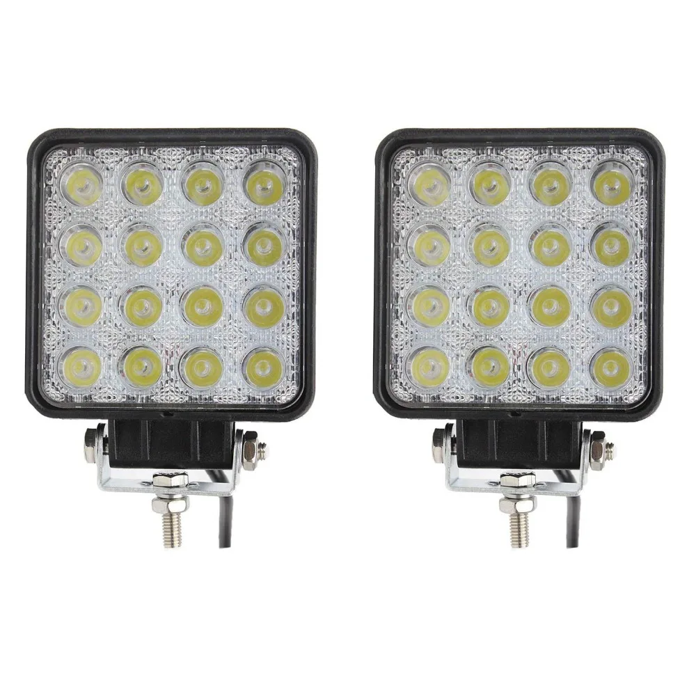 

OKEEN 2PCS 48W Square Spot LED Light Bar LED Off Road Work Lights Driving Fog Lights IP68 Waterproof for Off-road Truck Jeep
