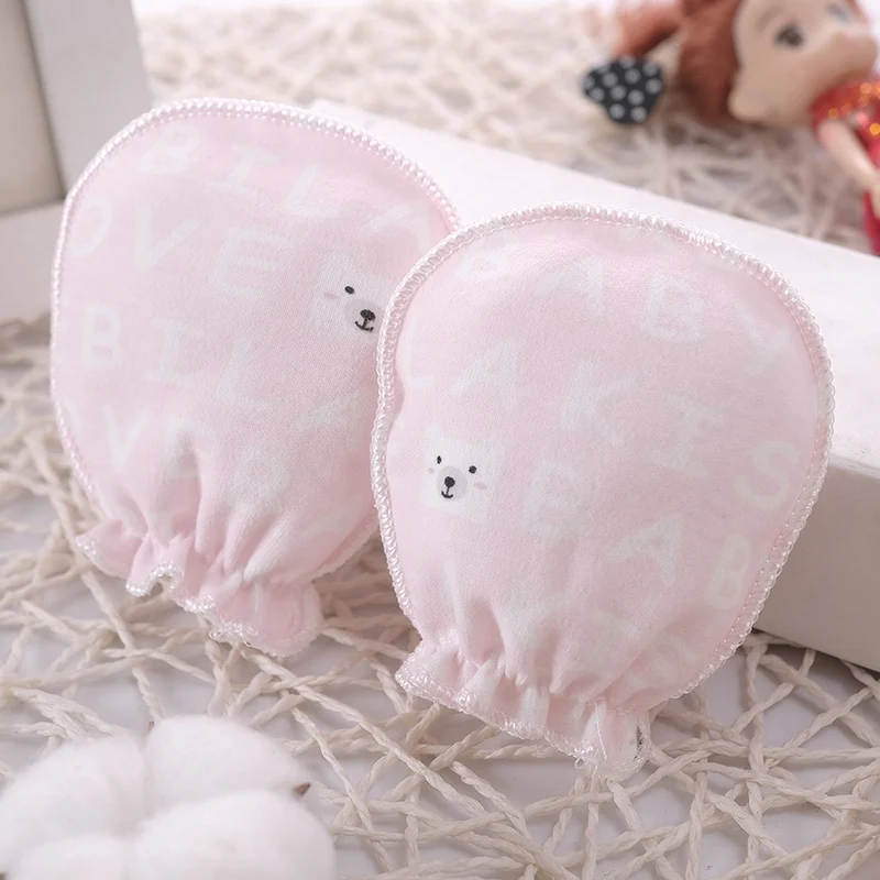 100% Cotton Baby Anti Scratching Gloves Newborn Gloves Protection Face baby Mittens Glove Infant Accessories shake baby's hand