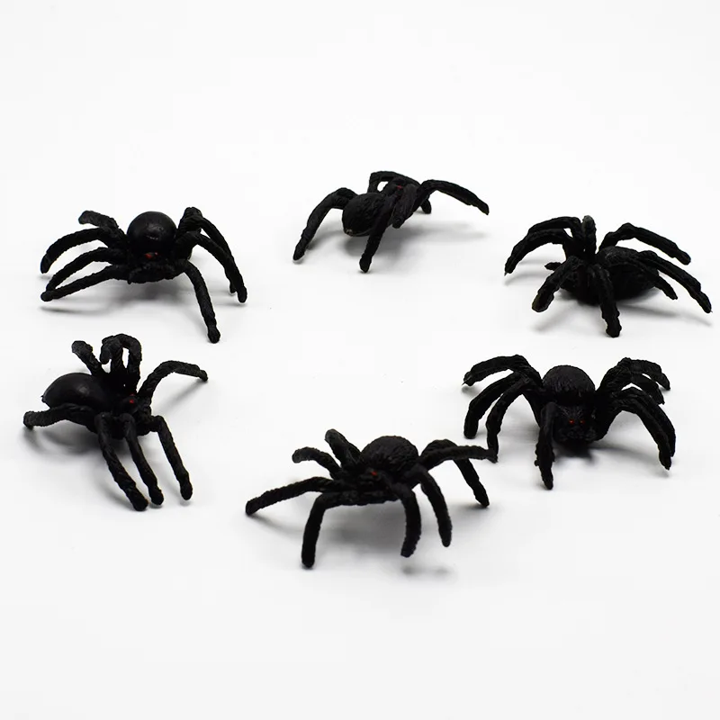 5/10 pièces/ensemble drôle Gadgets Simulation araignée jouet réaliste effrayant yeux rouges plaisanterie nouveauté astuce faux Bugs Halloween accessoires
