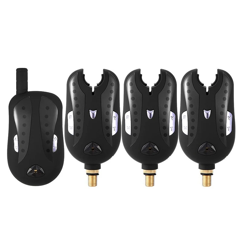 

Fishing Bite Alarm Set 3 Alarms + 1Receiver Wireless Digital Fishing Bite Alarm Fishing Receiver Kit With Portable Case