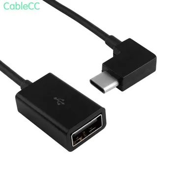 

100PCS/ Right Angled 90 Degree USB-C Type-C to USB 2.0 Female OTG Cable for Cell Phone Tablet & Laptop