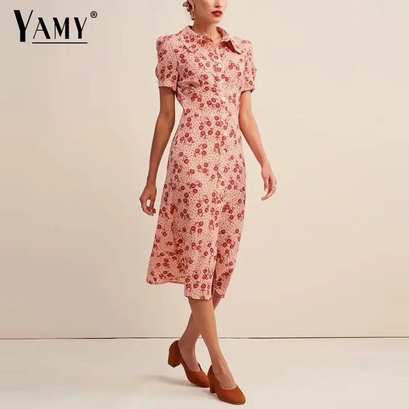 

Vintage boho green floral beach dress women short sleeve elegant wrap dress Summer sexy v neck long dress korean clothes vestido