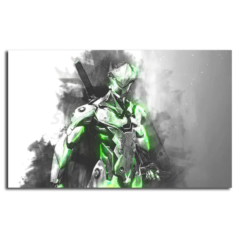 

Overwatchs Genji Classic Wallpaper Canvas Painting Print For Living Room Home Decor Modern Wall Art Oil Painting Poster No Frame